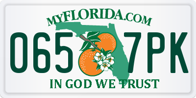 FL license plate 0657PK