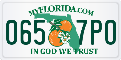 FL license plate 0657PO