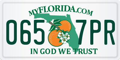 FL license plate 0657PR
