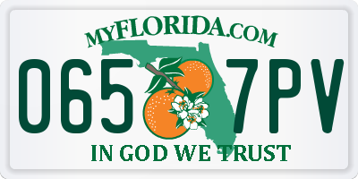 FL license plate 0657PV