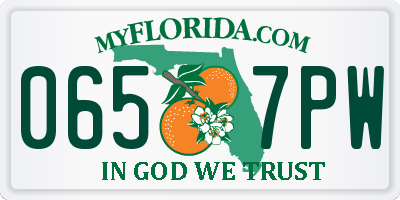 FL license plate 0657PW