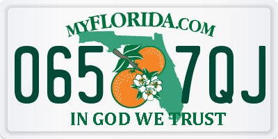 FL license plate 0657QJ
