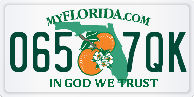 FL license plate 0657QK