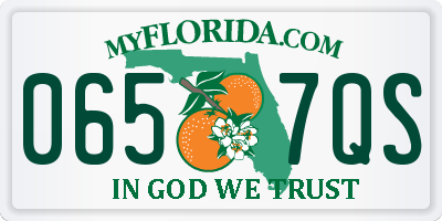 FL license plate 0657QS