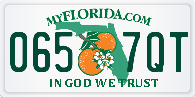 FL license plate 0657QT