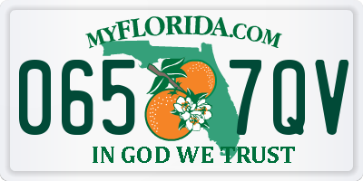FL license plate 0657QV