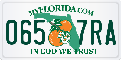 FL license plate 0657RA