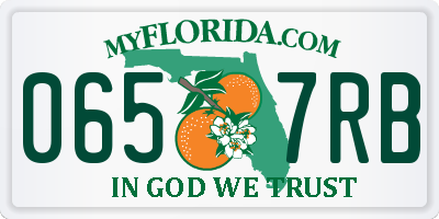 FL license plate 0657RB