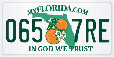 FL license plate 0657RE