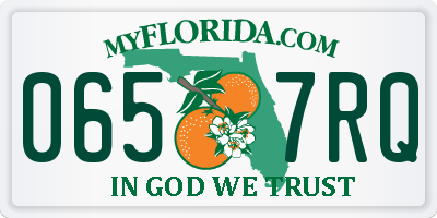 FL license plate 0657RQ