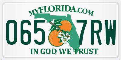 FL license plate 0657RW