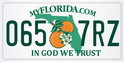 FL license plate 0657RZ