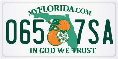 FL license plate 0657SA