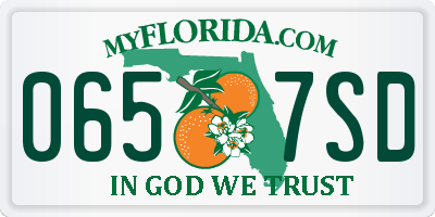 FL license plate 0657SD