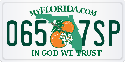 FL license plate 0657SP