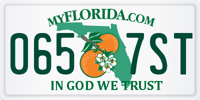 FL license plate 0657ST