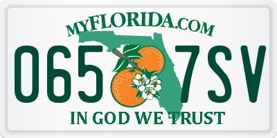 FL license plate 0657SV
