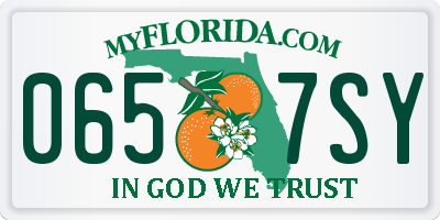 FL license plate 0657SY