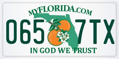 FL license plate 0657TX