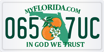 FL license plate 0657UC