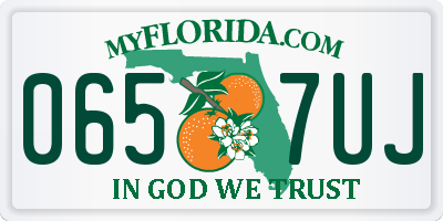 FL license plate 0657UJ