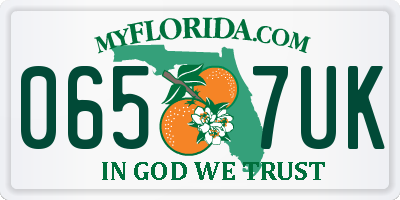 FL license plate 0657UK