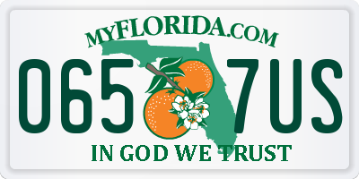 FL license plate 0657US