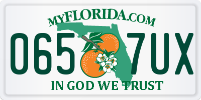FL license plate 0657UX