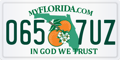 FL license plate 0657UZ