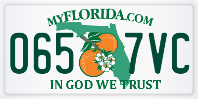 FL license plate 0657VC
