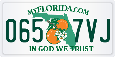 FL license plate 0657VJ