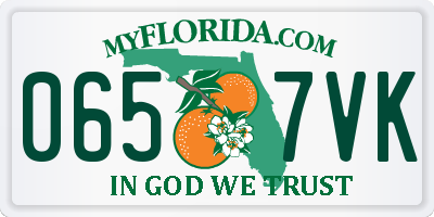FL license plate 0657VK
