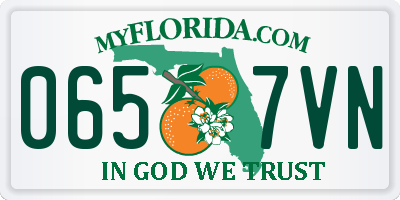 FL license plate 0657VN