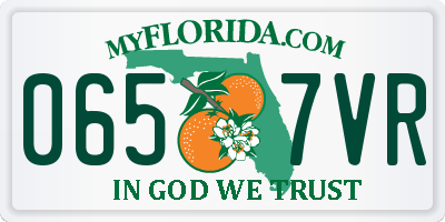 FL license plate 0657VR