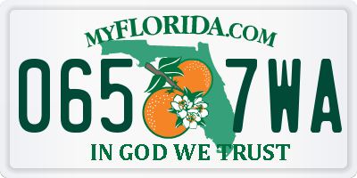 FL license plate 0657WA