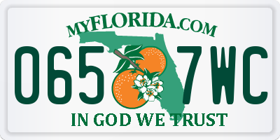 FL license plate 0657WC