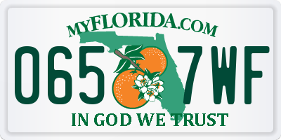 FL license plate 0657WF