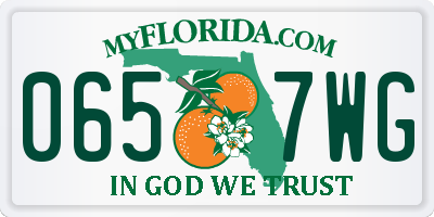 FL license plate 0657WG