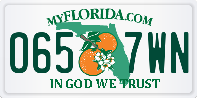 FL license plate 0657WN