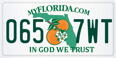 FL license plate 0657WT