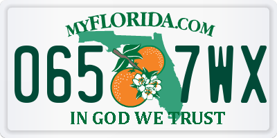 FL license plate 0657WX