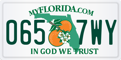 FL license plate 0657WY