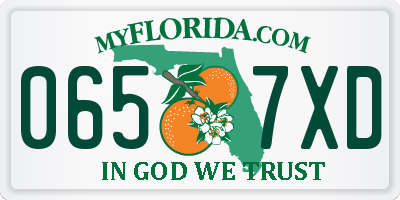 FL license plate 0657XD