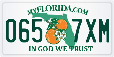 FL license plate 0657XM