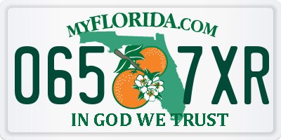 FL license plate 0657XR