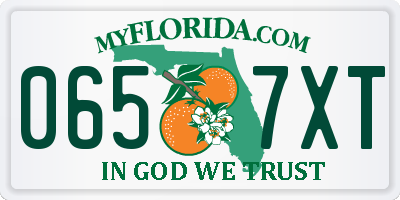 FL license plate 0657XT