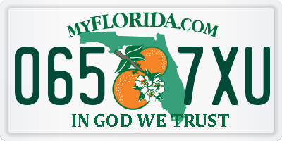 FL license plate 0657XU