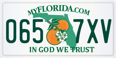 FL license plate 0657XV