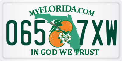 FL license plate 0657XW