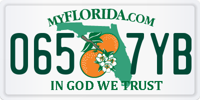 FL license plate 0657YB